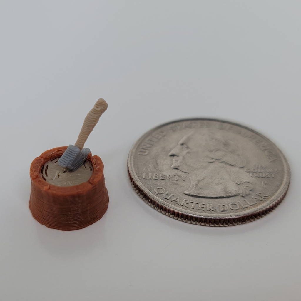 1/64 Axe on a Stump, Each - MVT60003-001-064