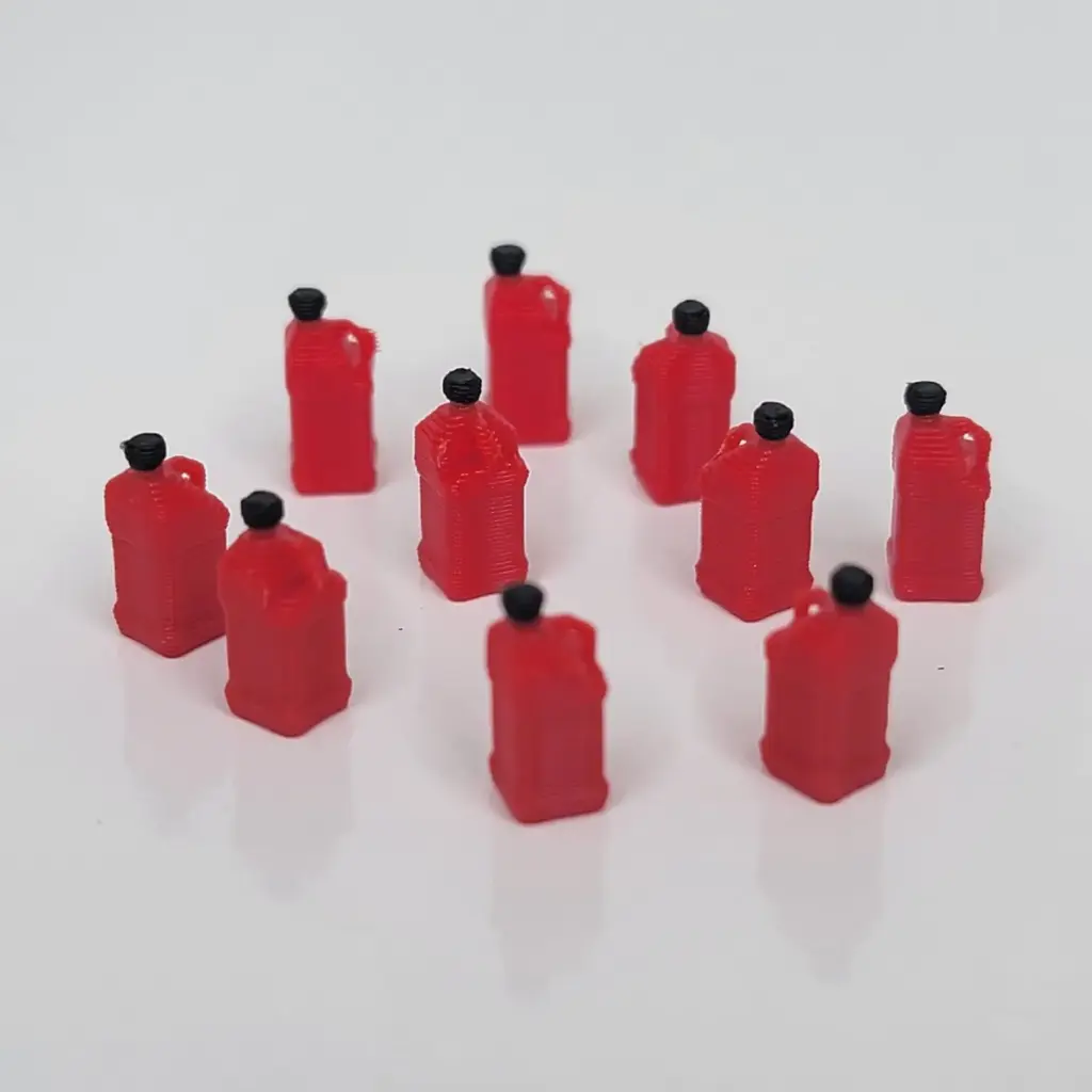 [RWM60020-RD-064] 1/64 Fuel Jugs, 10 PACK, All Colors (Red)
