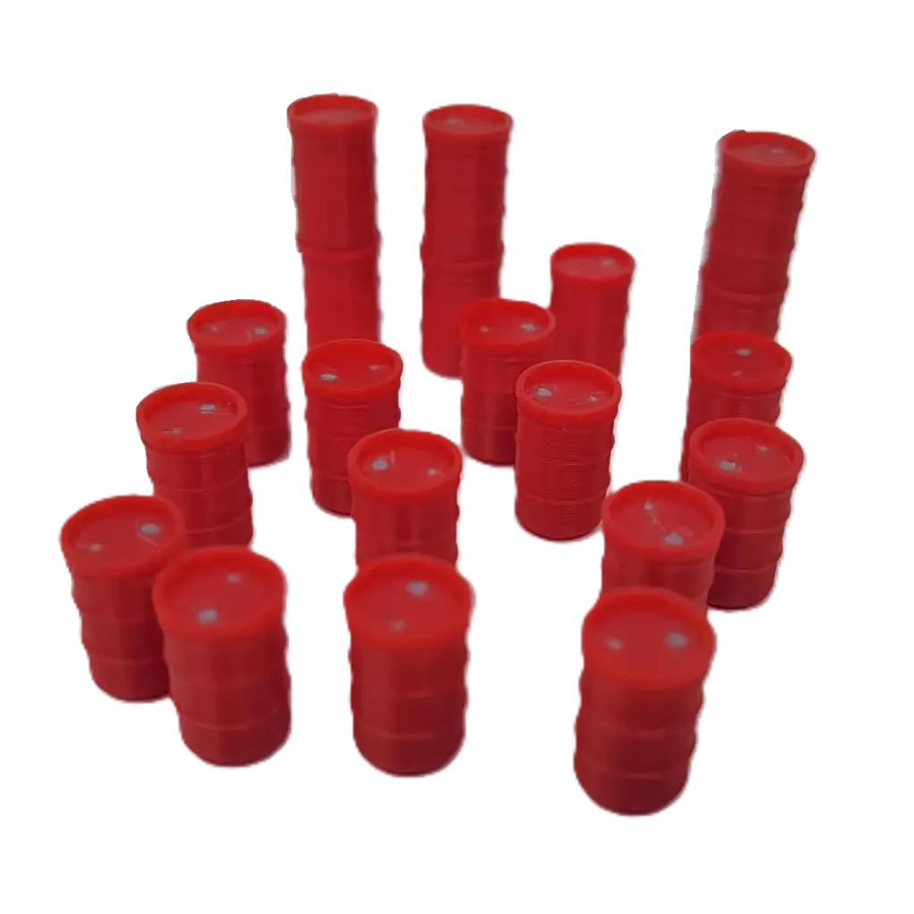 [RWM60022-RD-064] 1/64 55 Gallon Drums, 20 Pack, All Colors (Red)