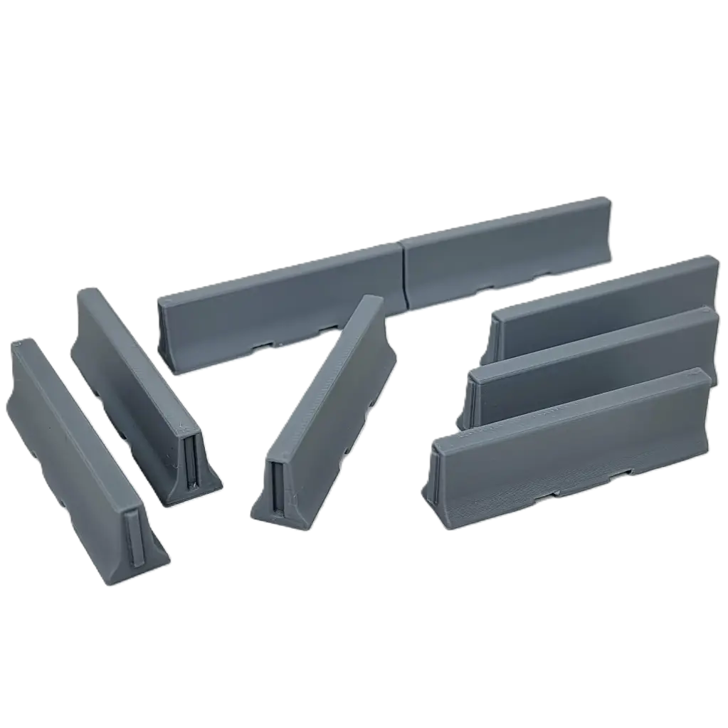 1/50 Jersey Barriers, 10 ft, 8 Pack - RWM60007-050