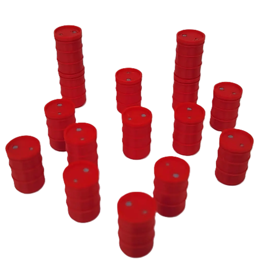 [RWM60022-RD-050] 1/50 55 Gallon Drums, 15 Pack, All Colors (Red)