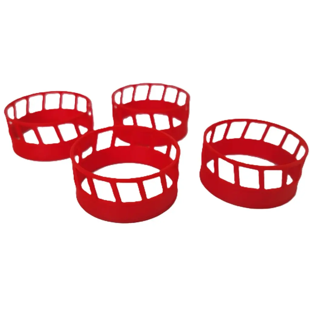 1/64 Round Bale Feeder, Red, 4 Pack - RWM60010-RD-064