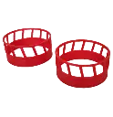 1/64 Round Bale Feeder, Red, 2 Pack - RWM60010-2RD-064