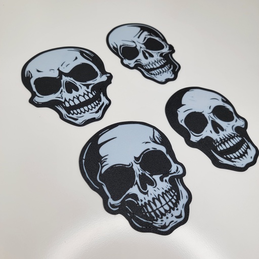 [STL1002] Bold Skull Coasters, 4 Pack - STL1002