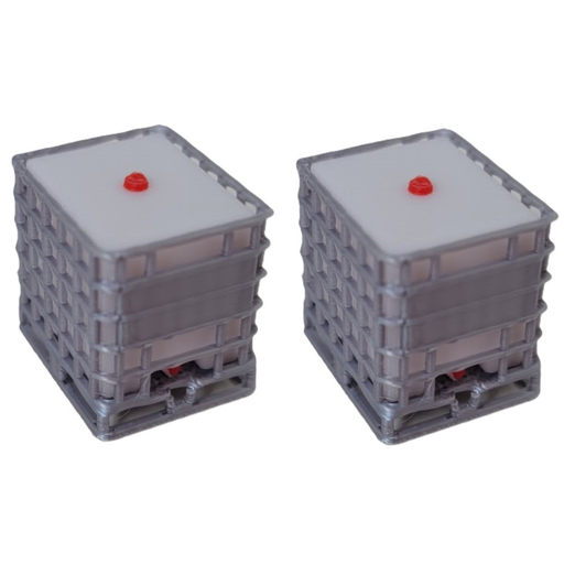 [MVT60011-064] 1/64 IBC Tote with Pallet and Cage, 275 Gallon, 2 Pack - MVT60011-064